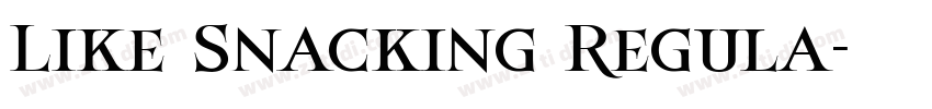 Like Snacking Regula字体转换
